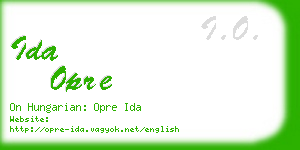 ida opre business card